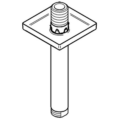 Grohe Deckenauslass Rainshower DN 15 eckige, Rosette Laenge, 142 mm, Farbe chrom Bild 4