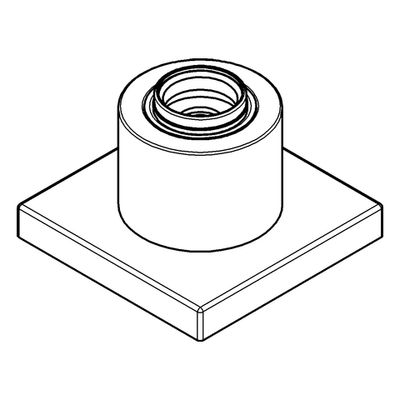 Grohe Durchführung, für ausziehbare Handbrausen, mit eckiger Rosette, Farbe silberfarben Bild 3