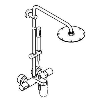 Grohe Duschsystem Rainshower 210, mit Aufputz-Wannenthermostat, 135 x 325 mm, Farbe chrom Bild 4