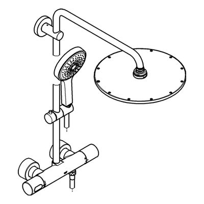 Grohe Duschsystem Rainshower 310, mit Thermostat, 155 x 345 mm, Farbe silberfarben Bild 4