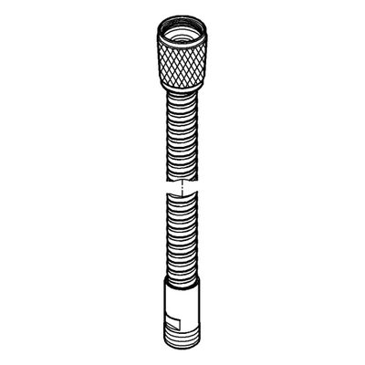 Grohe Brauseschlauch 2000 mm, für Wannenrand / Fliesenbank, verchromt, Farbe chrom Bild 3
