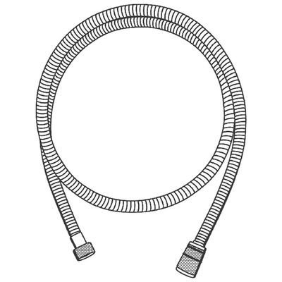 Grohe Brauseschlauch Rotaflex Metall Longlife, 1500 mm, AntiFold, 1/2", Farbe silberfarben Bild 4