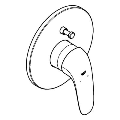 Grohe EH-Wannenbatt. Eurostyle 29099_3 FMS Hebel geschlossen moon white /, 115 x 160 mm, Farbe chrom Bild 4