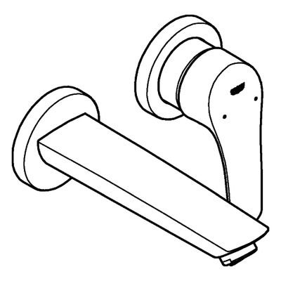 Grohe 2-Loch-WT-Wandbatterie Eurosmart 29337_3 FMS, für 23571 Ausladung 171 mm, Farbe chrom Bild 4