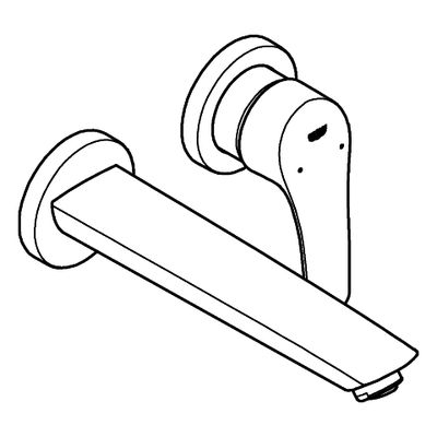 Grohe 2-Loch-WT-Wandbatterie Eurosmart 29338_3 FMS, für 23571 Ausladung 209 mm, Farbe chrom Bild 4