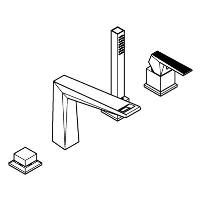 Grohe 4L-Wannenkomb. Allure Brilliant PC Griff Raendelstruktur, Farbe chrom Bild 4