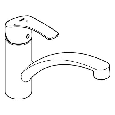 Grohe EH-Spültischbatterie Eurosmart 30260_2 flacher Auslauf MST kalt, 65 mm, Farbe silberfarben Bild 4