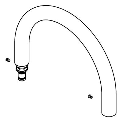 Grohe Schlauchauslauf 30321, für Essence Küchenarmatur, mit Profibrause, 240 mm, Farbe blau Bild 2