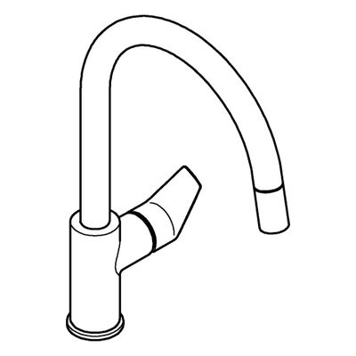 Grohe EH-Spültischbatterie Baüdge hoher Auslauf azb. Laminarbrause, Farbe chrom Bild 4