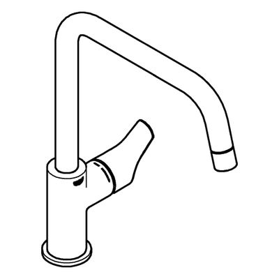 Grohe EH-SPT-Batterie Eurosmart 30567 hoher Auslauf, Farbe supersteel Bild 4