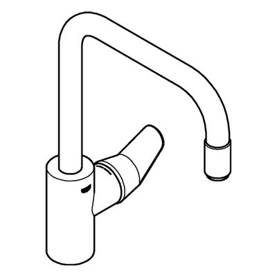 Grohe EH-SPT-Batterie Eurodisc C 31122_4 h.Auslauf azb. Mousseur Zero, 85 mm, Farbe silberfarben Bild 4