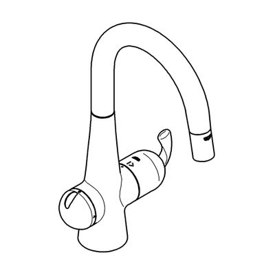 Grohe EH-Spültischbatterie Zedra Absperrventil ausziehb. Spülbrause, 80 mm, Farbe silberfarben Bild 4