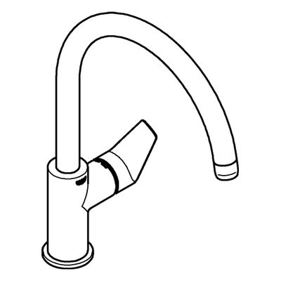 Grohe Einhand-Spültischbatterie Baüdge 31367_1 hoher Auslauf, Farbe chrom Bild 4
