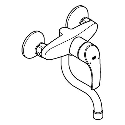 Grohe EH-Spültischbatterie Eurosmart 31509_2 Wandmontage Ausld. 150 mm, 195 mm, Farbe silberfarben Bild 4