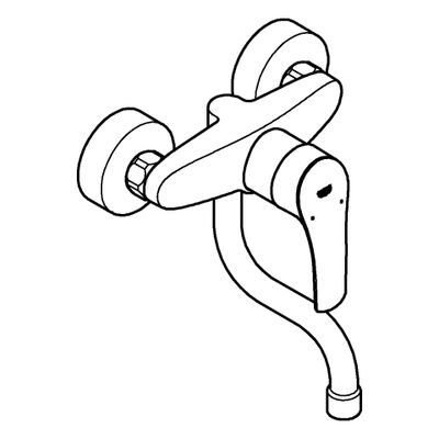 Grohe Einhand-SPT-Batterie Eurosmart 31509_3 Wandmontage Ausld. 150 mm, Farbe chrom Bild 4