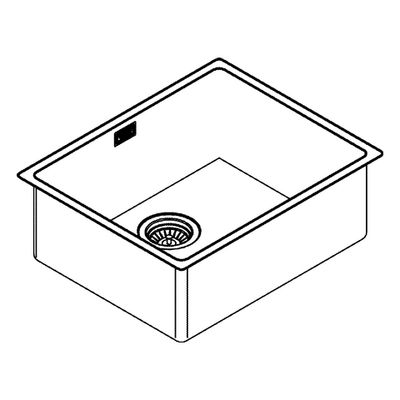 Grohe Unterbau-Edelstahlspüle K700 31574 1 Becken, 525 mm, Farbe silber Bild 4