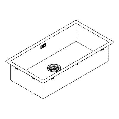 Grohe Edelstahlspüle K700 31580_1 1 Becken, 200 x 464 mm Bild 4