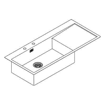 Grohe Edelstahlspüle K1000 31581_1 1 Becken ATF 1160 x 520 mm Einbau links, 200 x 520 mm Bild 4