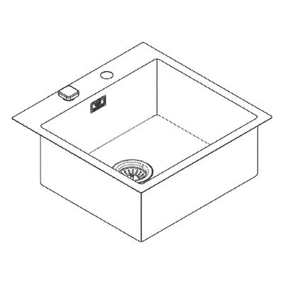 Grohe Edelstahlspüle K800 31583_1 1 Becken, 200 x 510 mm Bild 4