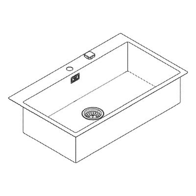 Grohe Edelstahlspüle K800 31584_1 1 Becken, 200 x 510 mm Bild 4