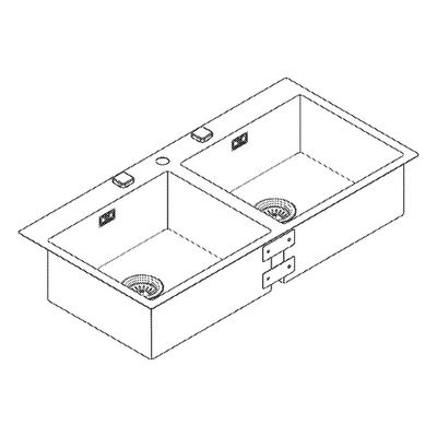 Grohe Edelstahlspüle K800 31585_1 2 Becken, 200 x 510 mm Bild 4