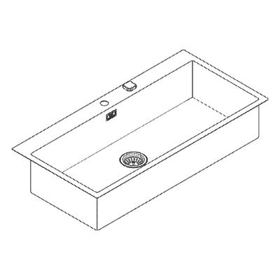 Grohe Edelstahlspüle K800 31586_1 1 Becken, 200 x 510 mm Bild 4