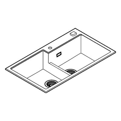 Grohe Kompositspüle K500 31649 2 Becken, 585 mm, Farbe granit grau Bild 4