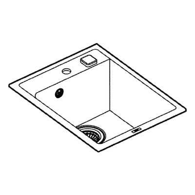 Grohe Kompositspüle K700 31650 1 Becken, 475 mm, Farbe granit grau Bild 4