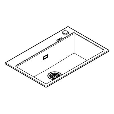 Grohe Kompositspüle K700 31652 1 Becken, 220 x 585 x 510 mm, Farbe granit schwarz Bild 4