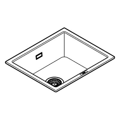 Grohe Kompositspüle K700 Unterbau 31654 1 Becken, 540 mm, Farbe granit grau Bild 4