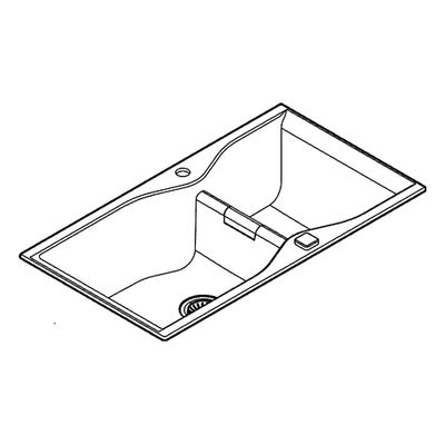 Grohe Kompositspüle K700 31658 2 Becken, 230 x 660 x 500 mm, Farbe granit schwarz Bild 4