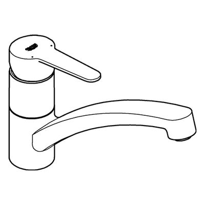 Grohe EH-Spültischbatterie Baüco 31680 flacher Auslauf, Farbe chrom Bild 4