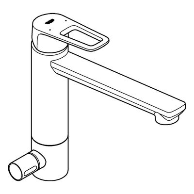 Grohe EH-Spültischbatterie BauLoop mittelhoher Absperrventil, Farbe chrom Bild 4