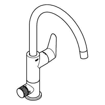 Grohe EH-SPT-Batterie Blue Pure BauCurve C-Auslauf, 70 mm, Farbe chrom Bild 4