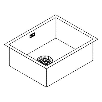 Grohe Edelstahlspüle K700 31726, mit 1 Becken, 200 x 550 x 450 mm Bild 4