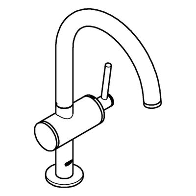 Grohe Einhand-Waschtischbatterie Atrio 32042_3 L-Size hard graphite gebürstet, Farbe hard graphite Bild 4