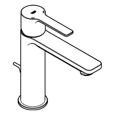 Grohe EH-Waschtischbatterie Lineare 32114_1 S-Size hard graphite gebürstet, Farbe hard graphite Bild 4
