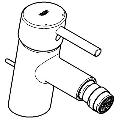 Grohe EH-Bidetbatterie Concetto 32208_1 Zugstangen-Ablaufgarnitur, 70 mm, Farbe chrom Bild 4