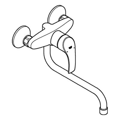 Grohe EH-Spültischbatterie Eurosmart 32224_2 Wandmontage Ausld. 277 mm, Farbe silberfarben Bild 4