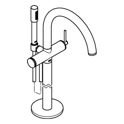 Grohe EH-Wannenbatterie Atrio 32653_3 FMS Bodenmontage, 235 x 250 mm, Farbe supersteel Bild 4