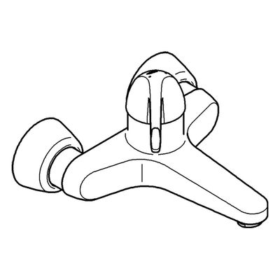 Grohe Sicherheitsmisch-WT-Batt. Euröco Special Wandmontage Gussauslauf, Farbe chrom Bild 4