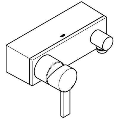 Grohe EH-Brausebatterie Allure Wandmontage eigensicher, 210 x 210 mm, Farbe chrom Bild 4
