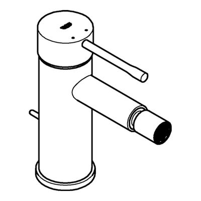 Grohe Einhand-Bidetbatterie Essence 32935_1, mit Zugst.-Ablaufgrt, 70 mm, Farbe supersteel Bild 4