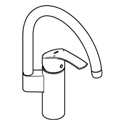 Grohe EH-Spültischbatterie Eurosmart 33202_2 hoher Auslauf, 100 mm, Farbe supersteel Bild 4