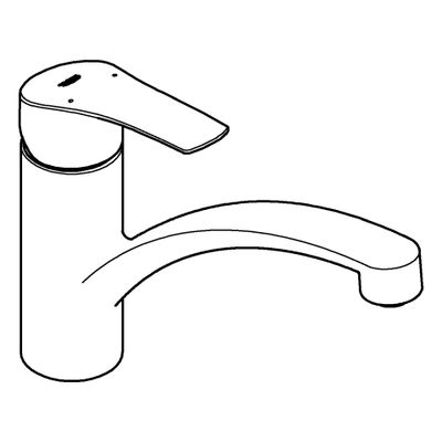 Grohe EH-SPT-Batterie Eurosmart 33281_3 flacher Auslauf EcoJoy, Farbe chrom Bild 4