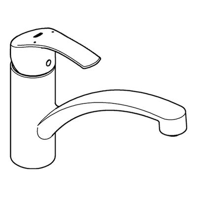 Grohe EH-Spültischbatterie Eurosmart 33281_2 flacher Auslauf, 55 mm, Farbe supersteel Bild 4