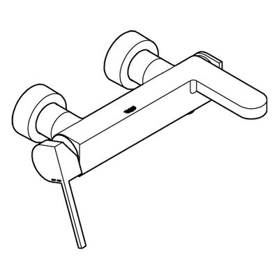 Grohe EH-Wannenbatterie Plus 33553_3 Wandmontage hard graphite gebürstet, Farbe hard graphite Bild 4
