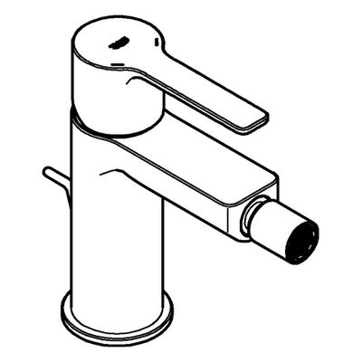 Grohe EH-Bidetbatterie Lineare 33848_1 Einlochmontage, 74 mm, Farbe supersteel Bild 4
