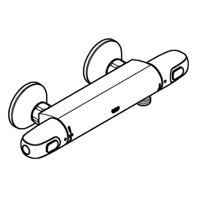 Grohe THM-Brausebatterie Grohtherm 1000 34143_3 Wandmontage eigensicher, Farbe silberfarben Bild 4