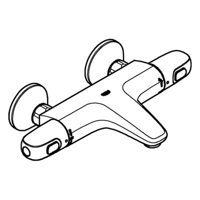 Grohe THM-Wannenbatterie Grohtherm 1000 34155_3 Wandmontage eigensicher, Farbe silberfarben Bild 4
